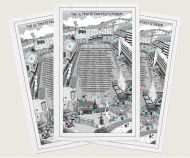 David Squires Ultimate Fantasy Stadium tea towel